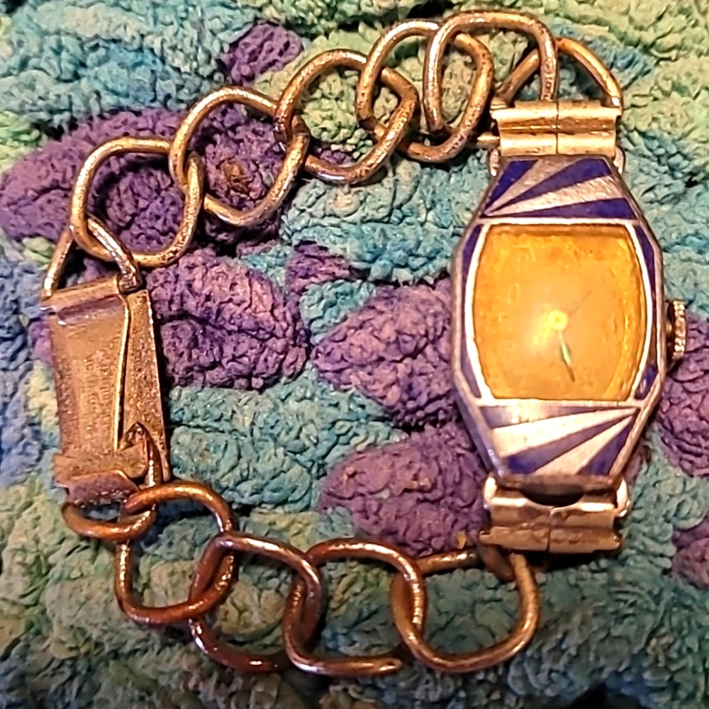 Antique watch ⌚️  blue and silver face .